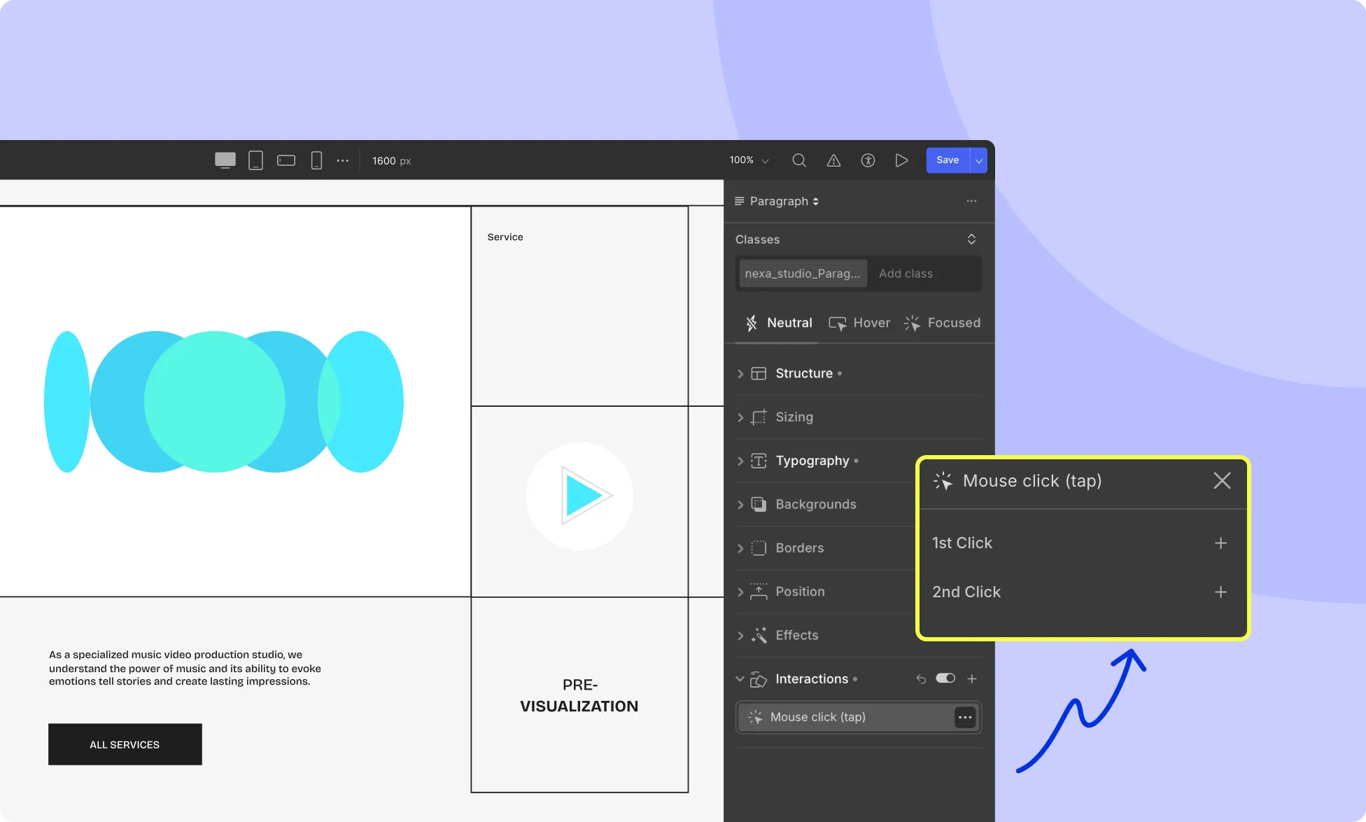 Configuring the Interactions Triggers in Droip
